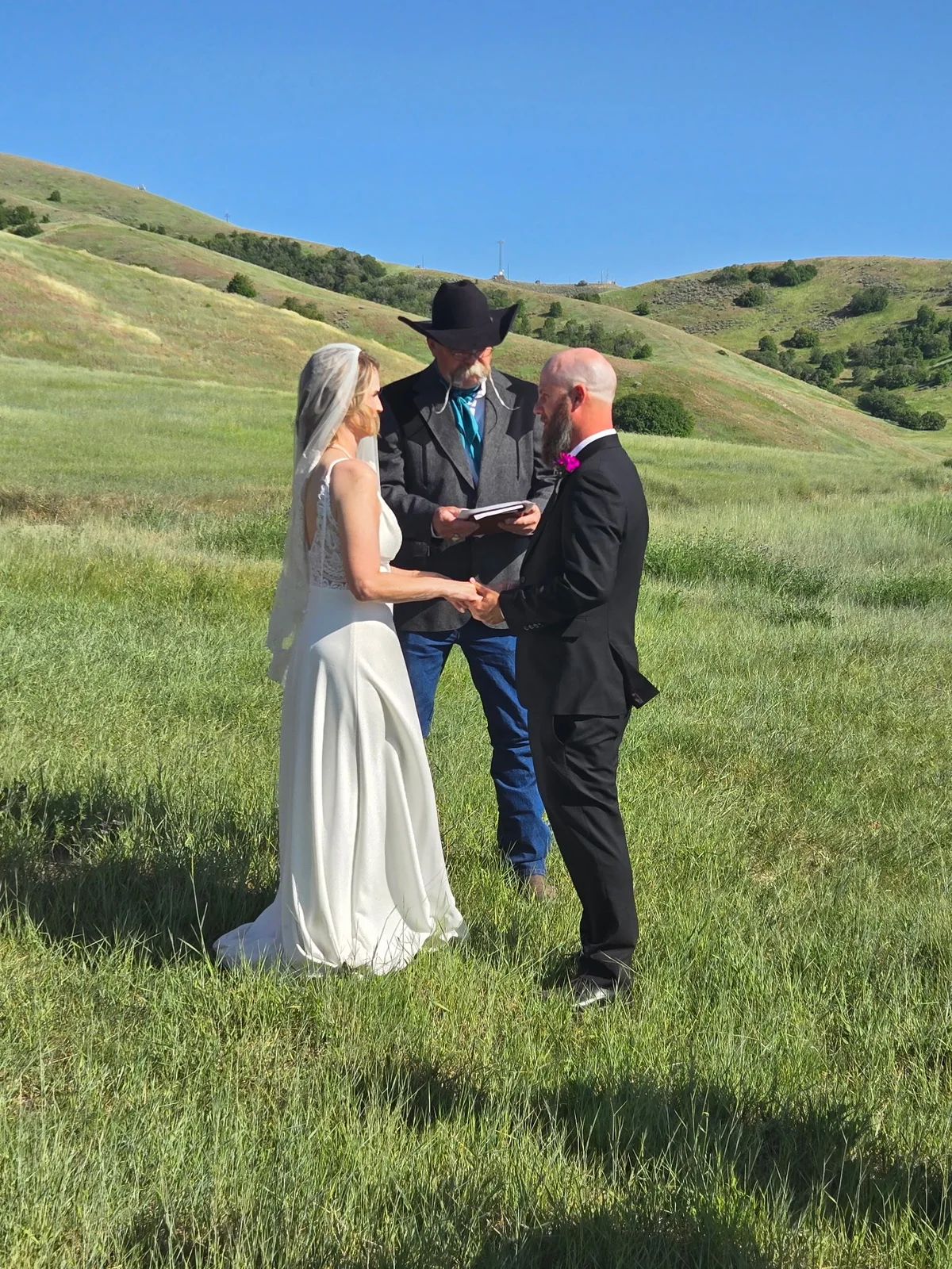 Kevin officiating a wedding ceremony